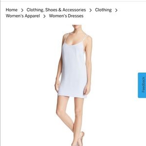 Womens Mineral Crepe Backless Slip Dress